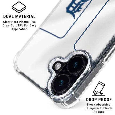 MLB Detroit Tigers Home Jersey iPhone 16 Plus Clear Case