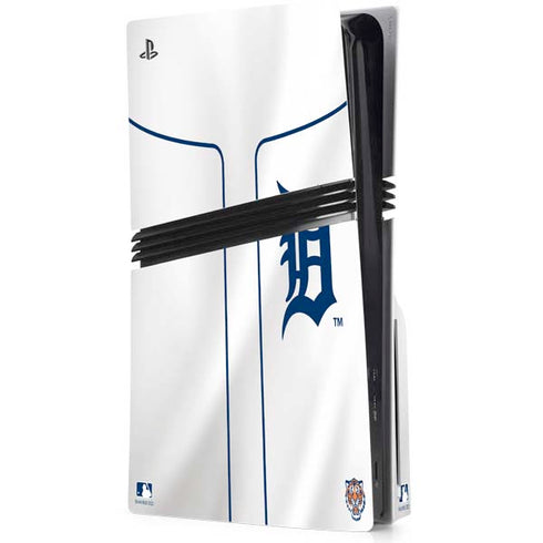 MLB Detroit Tigers Home Jersey PS5 Pro Disk Console Skin
