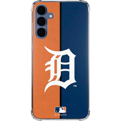 MLB Detroit Tigers Split Galaxy A35 5G Clear Case