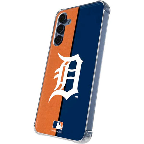 MLB Detroit Tigers Split Galaxy A35 5G Clear Case