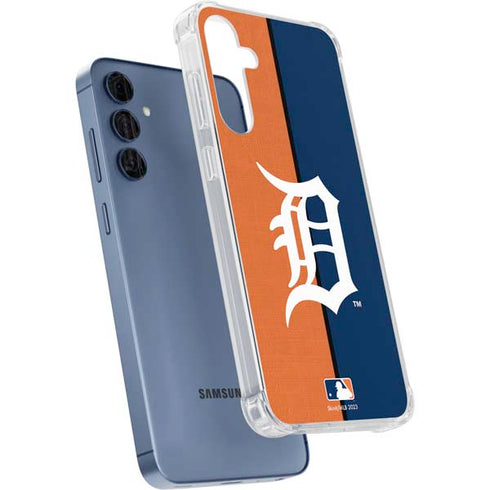 MLB Detroit Tigers Split Galaxy A55 5G Clear Case