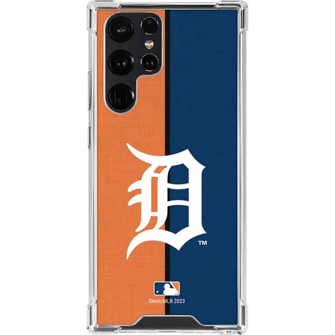 MLB Detroit Tigers Split Galaxy S23 Ultra Clear Case