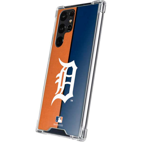 MLB Detroit Tigers Split Galaxy S23 Ultra Clear Case