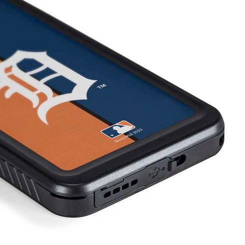 MLB Detroit Tigers Split Galaxy S24 Plus Waterproof Case
