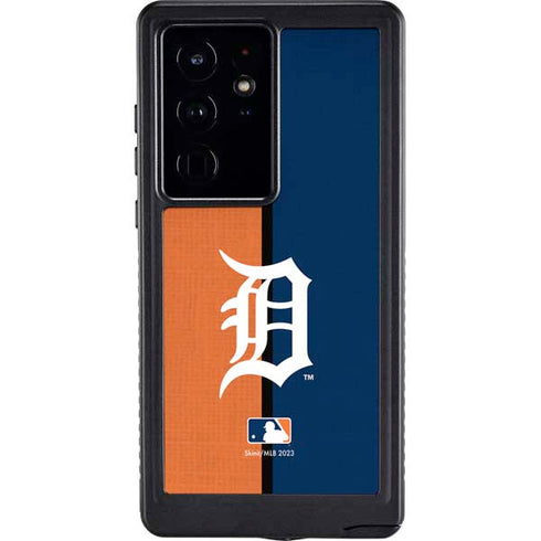MLB Detroit Tigers Split Galaxy S24 Ultra Waterproof Case