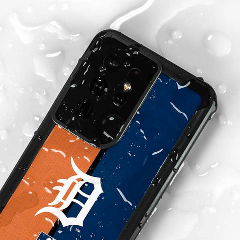 MLB Detroit Tigers Split Galaxy S24 Ultra Waterproof Case