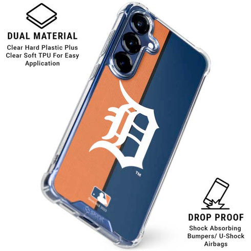 MLB Detroit Tigers Split Galaxy S25 Plus Clear Case