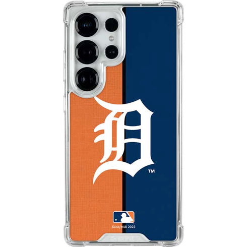 MLB Detroit Tigers Split Galaxy S25 Ultra Clear Case