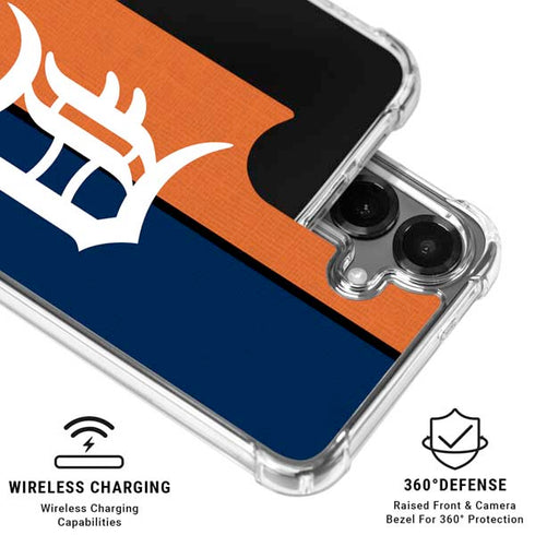 MLB Detroit Tigers Split Galaxy S26 Plus Clear Case