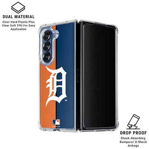 MLB Detroit Tigers Split Galaxy Z Fold6 Clear Case