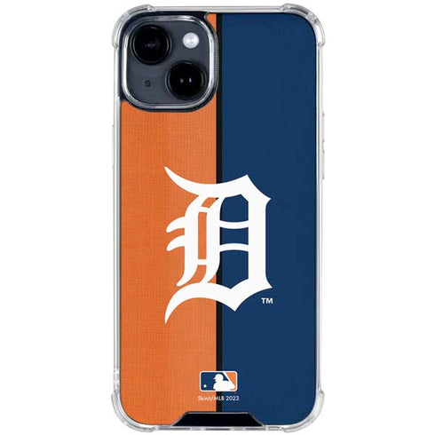 MLB Detroit Tigers Split iPhone 15 Clear Case