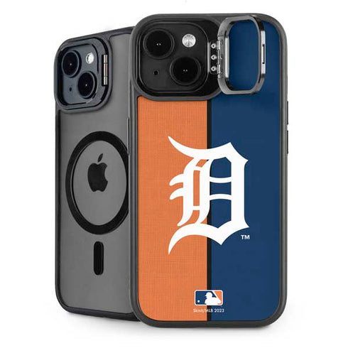 MLB Detroit Tigers Split iPhone 15 Plus Kickstand Case