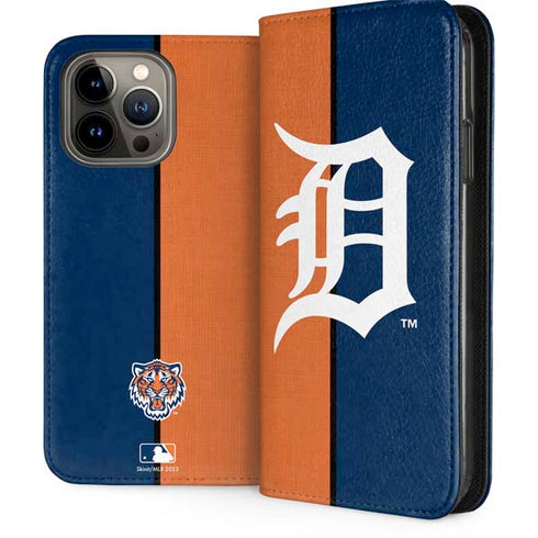 MLB Detroit Tigers Split iPhone 15 Pro Max Folio Case