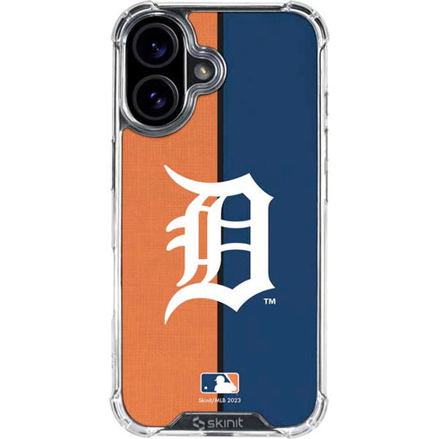 MLB Detroit Tigers Split iPhone 16 Clear Case