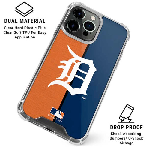 MLB Detroit Tigers Split iPhone 16 Pro Clear Case