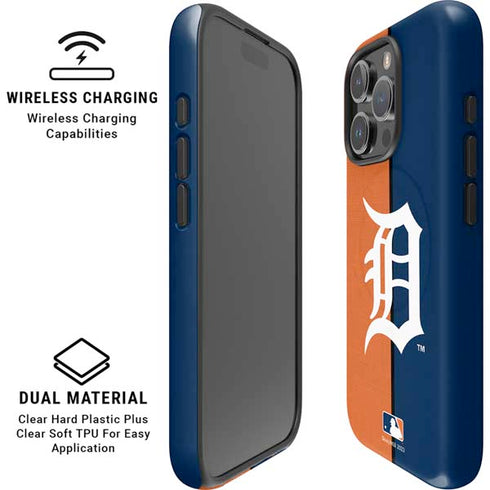 MLB Detroit Tigers Split iPhone 16 Pro Magsafe Impact Case