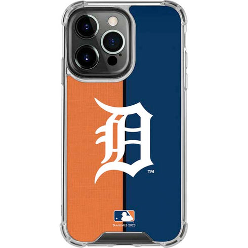 MLB Detroit Tigers Split iPhone 16 Pro Max Clear Case
