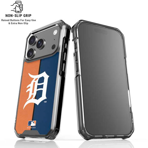 MLB Detroit Tigers Split iPhone 18 Pro Clear Case