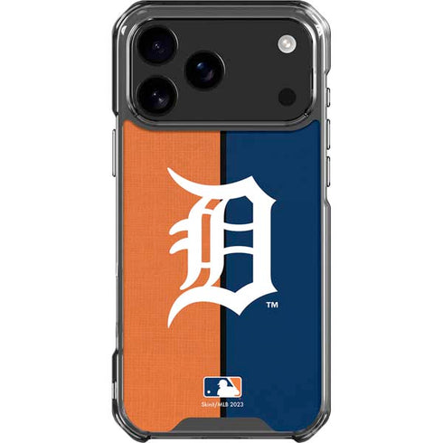 MLB Detroit Tigers Split iPhone 18 Pro Max Clear Case