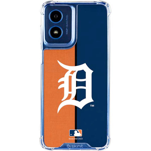 MLB Detroit Tigers Split Moto G Play 4G (2024) Clear Case