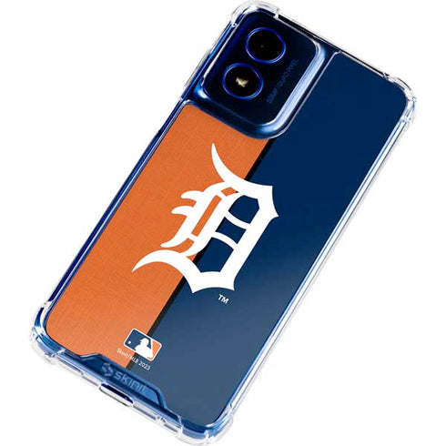 MLB Detroit Tigers Split Moto G Play 4G (2024) Clear Case