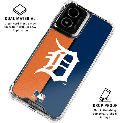MLB Detroit Tigers Split Moto G Power 5G (2024) Clear Case