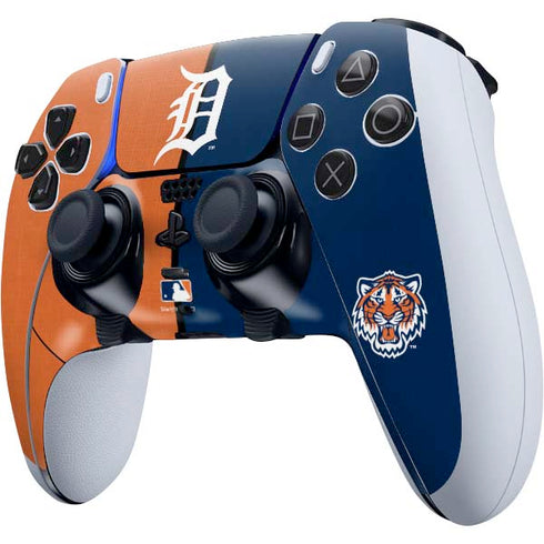 MLB Detroit Tigers Split PS5 DualSense Edge Pro Controller Skin