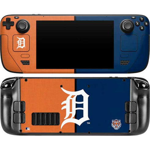 MLB Detroit Tigers Split Steam Deck Handheld Gaming Computer Skin
