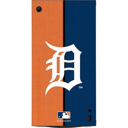 MLB Detroit Tigers Split XBox Series X Digital Edition Console Skin