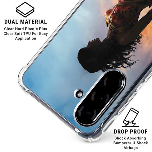 DC Comics Wonder Woman Movie Poster Stance Pose Galaxy A36 5G Clear Case