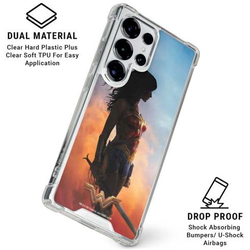DC Comics Wonder Woman Movie Poster Stance Pose Galaxy S25 Ultra Clear Case