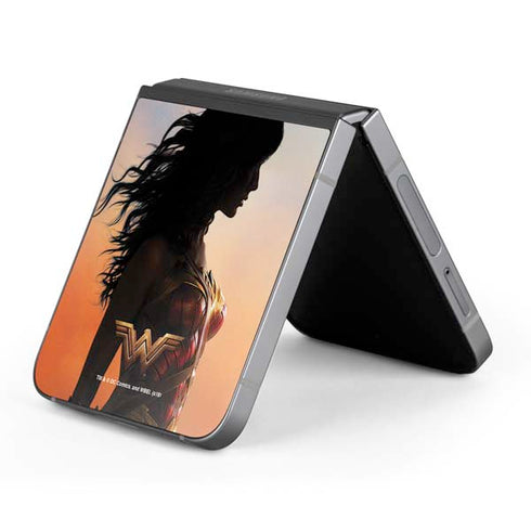DC Comics Wonder Woman Movie Poster Stance Pose Galaxy Z Flip6 Skin