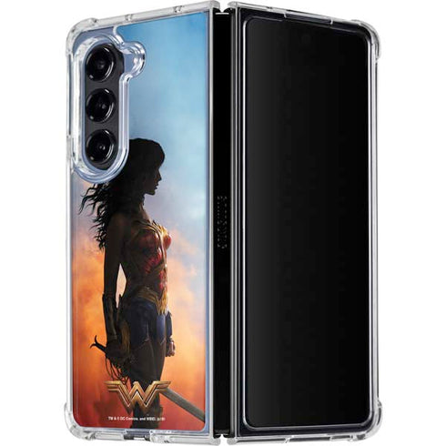 DC Comics Wonder Woman Movie Poster Stance Pose Galaxy Z Fold5 5G Clear Case
