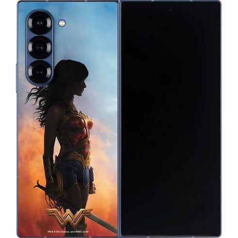 DC Comics Wonder Woman Movie Poster Stance Pose Galaxy Z Fold6 Skin