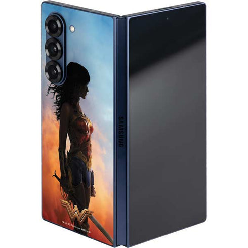 DC Comics Wonder Woman Movie Poster Stance Pose Galaxy Z Fold6 Skin