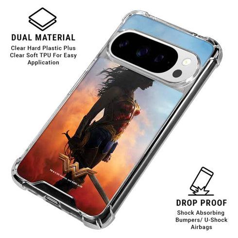 DC Comics Wonder Woman Movie Poster Stance Pose Google Pixel 10 Pro XL Clear Case
