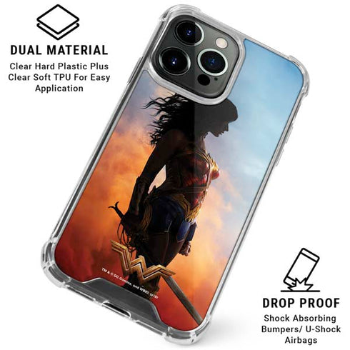 DC Comics Wonder Woman Movie Poster Stance Pose iPhone 16 Pro Max Clear Case
