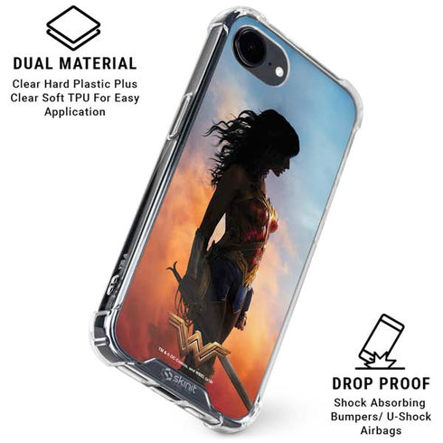 DC Comics Wonder Woman Movie Poster Stance Pose iPhone 16e Clear Case
