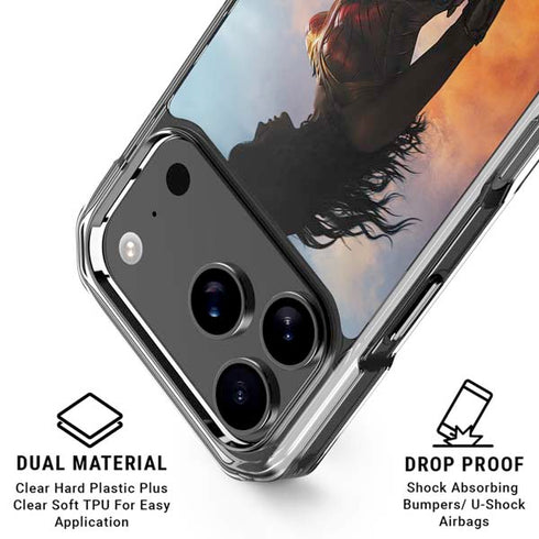 DC Comics Wonder Woman Movie Poster Stance Pose iPhone 18 Pro Clear Case