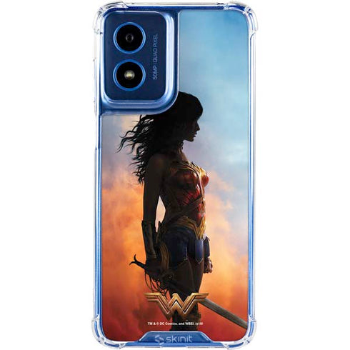 DC Comics Wonder Woman Movie Poster Stance Pose Moto G Play 4G (2024) Clear Case