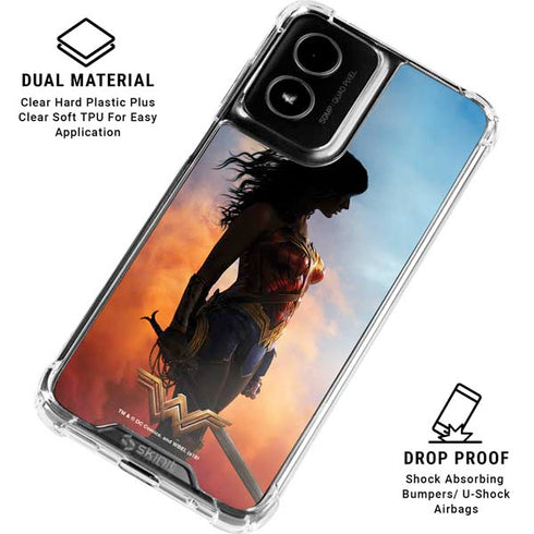 DC Comics Wonder Woman Movie Poster Stance Pose Moto G Power 5G (2024) Clear Case
