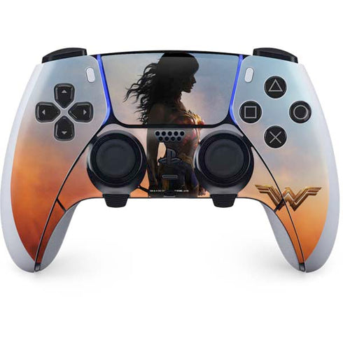 DC Comics Wonder Woman Movie Poster Stance Pose PS5 DualSense Edge Pro Controller Skin