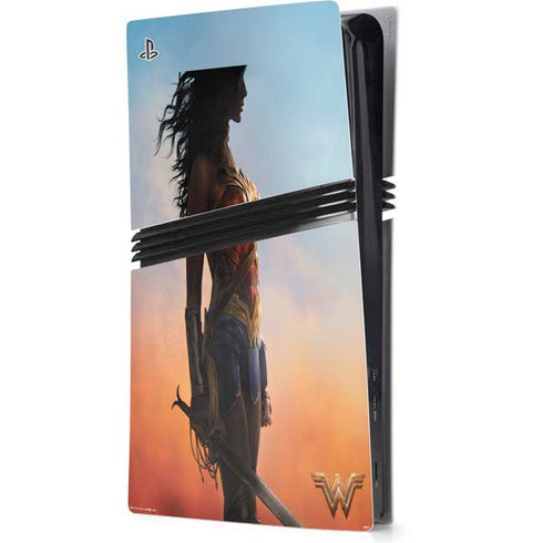 DC Comics Wonder Woman Movie Poster Stance Pose PS5 Pro Console Skin