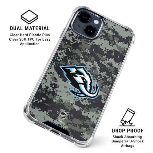 NHL Utah Mammoth DigiCamo iPhone 14 Plus Clear Case