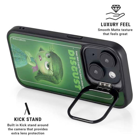 Disney Inside Out Disgust Portrait iPhone 15 Plus Kickstand Case