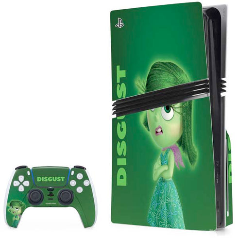 Disney Inside Out Disgust Portrait PS5 Pro Disk Bundle Skin