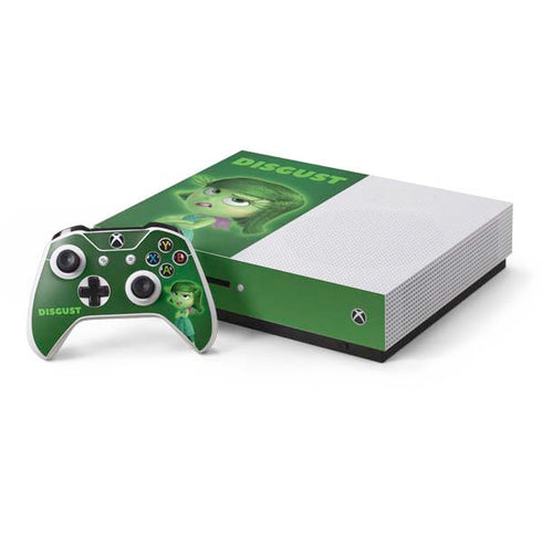 Disney Inside Out Disgust Portrait Xbox One S Console and Controller Bundle Skin
