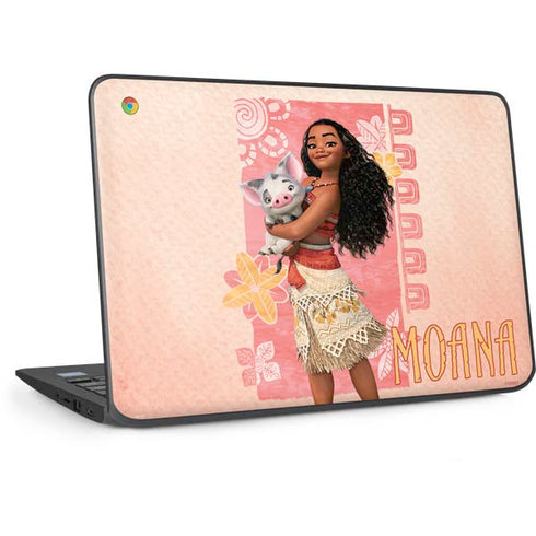 Disney Princess Moana and Pua HP Chromebook Skin