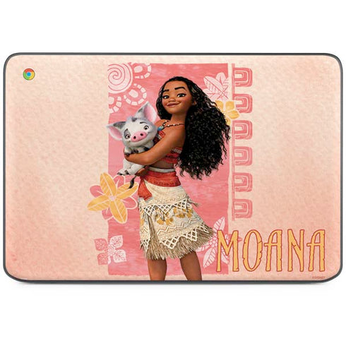 Disney Princess Moana and Pua HP Chromebook Skin