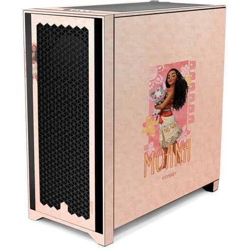 Disney Princess Moana and Pua Corsair 4000D Tempered Glass Mid-Tower ATX Case Skin